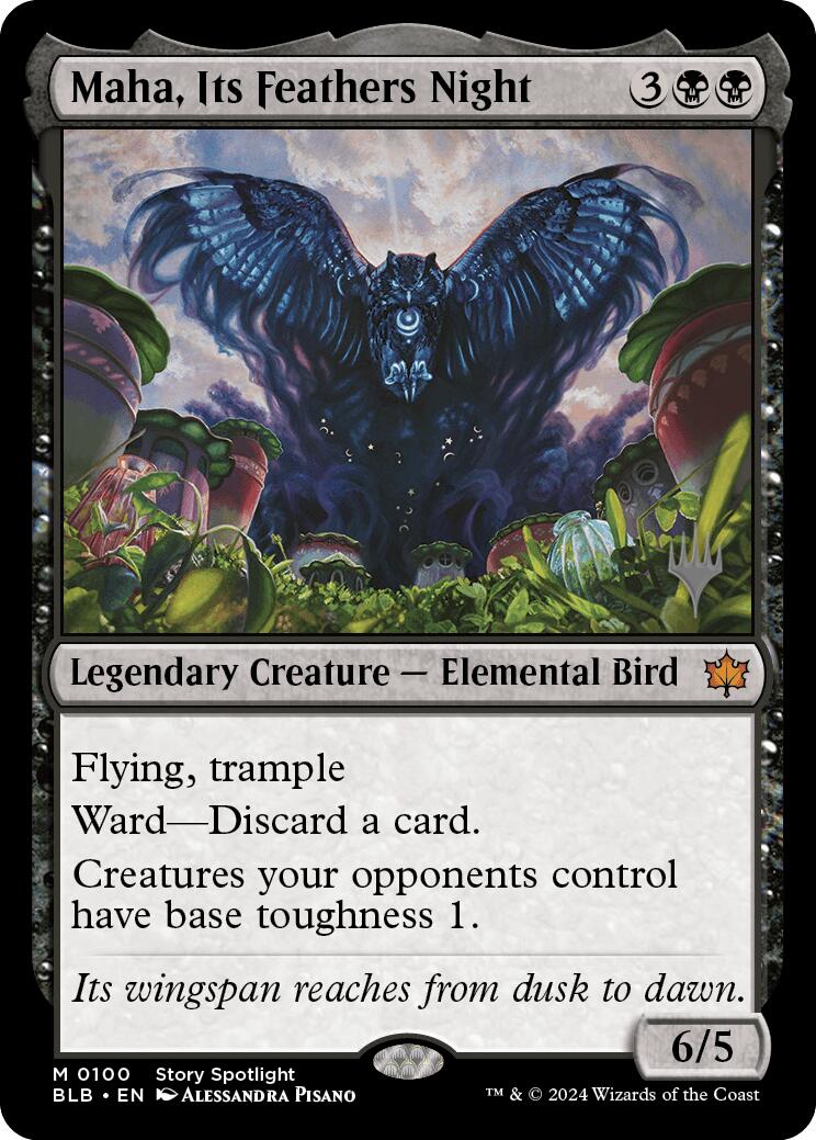 Maha, Its Feathers Night (Promo Pack) [Bloomburrow Promos] | Card Merchant Takapuna