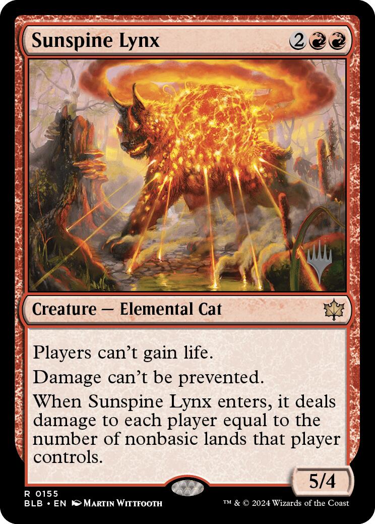 Sunspine Lynx (Promo Pack) [Bloomburrow Promos] | Card Merchant Takapuna