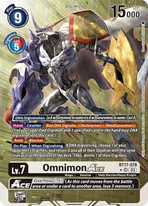Omnimon ACE [BT17-078] (Alternate Art) [Secret Crisis] | Card Merchant Takapuna