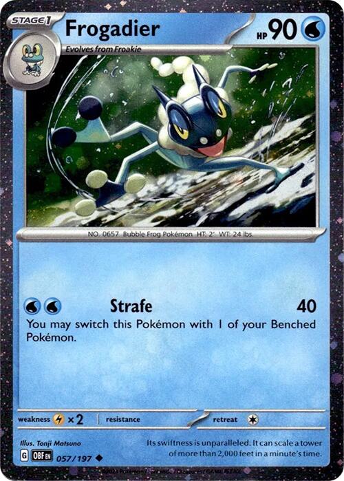 Frogadier (057/197) (Cosmos Holo) [Scarlet & Violet: Obsidian Flames] | Card Merchant Takapuna