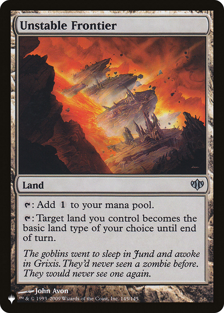 Unstable Frontier [The List] | Card Merchant Takapuna