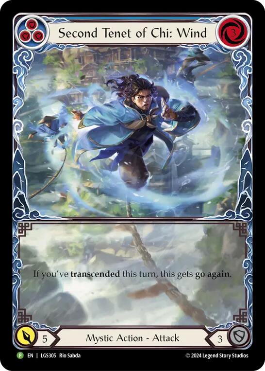 Second Tenet of Chi: Wind [LGS305] (Promo)  Rainbow Foil | Card Merchant Takapuna