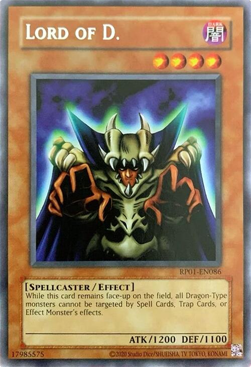Lord of D. [RP01-EN086] Rare | Card Merchant Takapuna