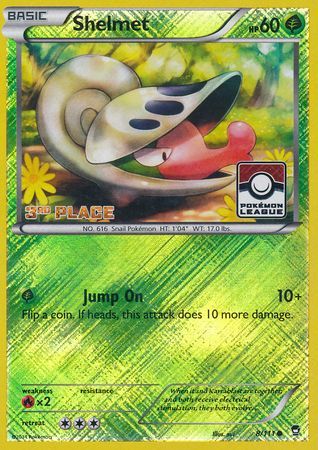 Shelmet (8/111) (League Promo 3rd Place) [XY: Furious Fists] | Card Merchant Takapuna