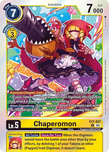 Chaperomon [EX7-027] [Digimon LIBERATOR] | Card Merchant Takapuna