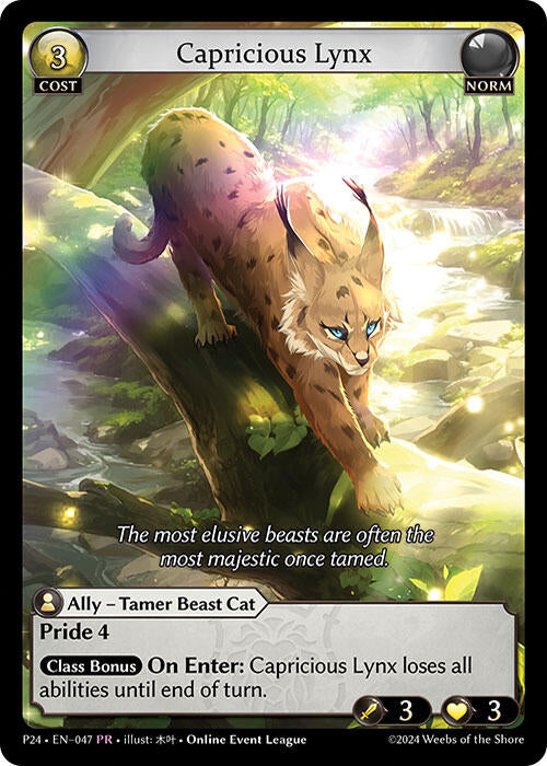 Capricious Lynx (047) [Promotional Cards] | Card Merchant Takapuna