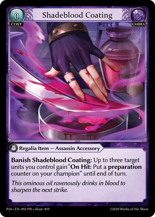 Shadeblood Coating (093) [Promotional Cards] | Card Merchant Takapuna