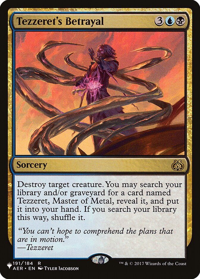 Tezzeret's Betrayal [The List] | Card Merchant Takapuna