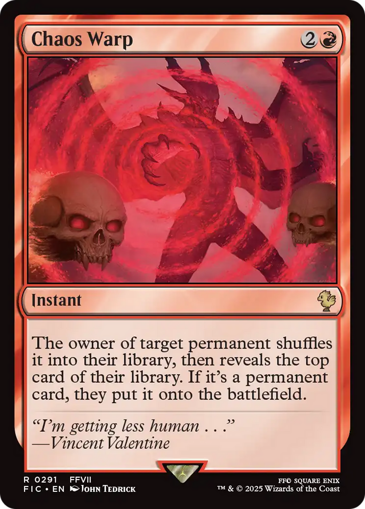 Chaos Warp [FINAL FANTASY Commander] | Card Merchant Takapuna