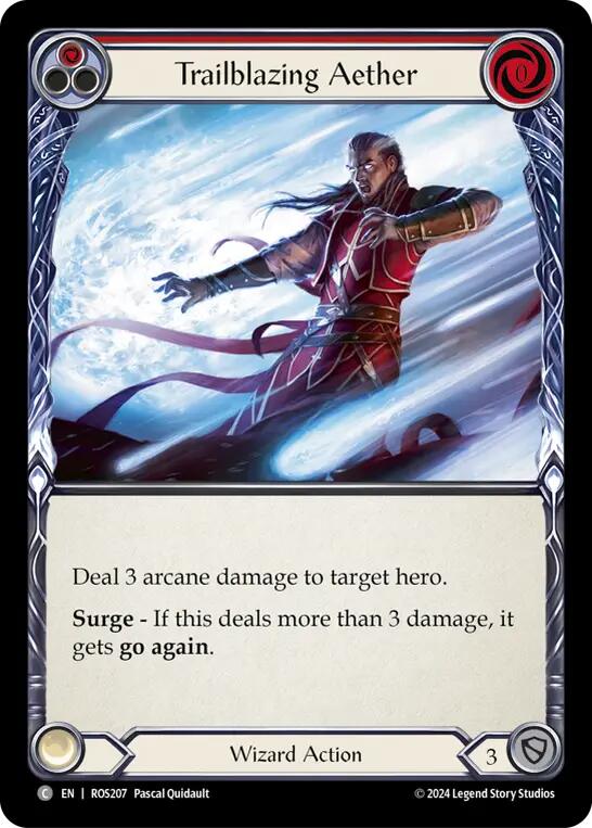 Trailblazing Aether (Red) [ROS207] (Rosetta)  Rainbow Foil | Card Merchant Takapuna