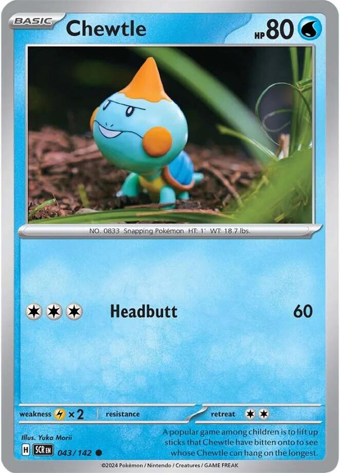 Chewtle (043/142) [Scarlet & Violet: Stellar Crown] | Card Merchant Takapuna