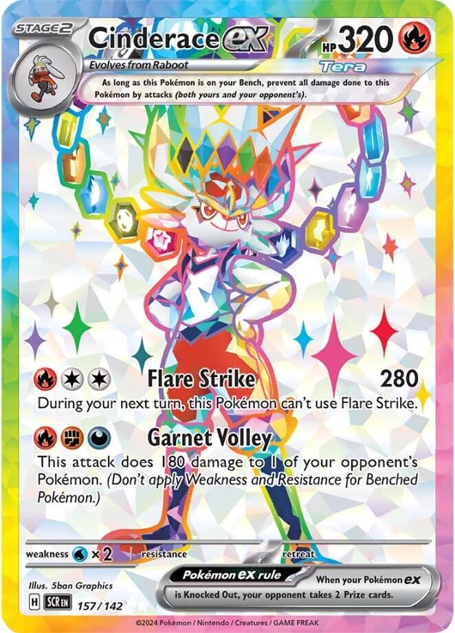 Cinderace ex (157/142) [Scarlet & Violet: Stellar Crown] | Card Merchant Takapuna