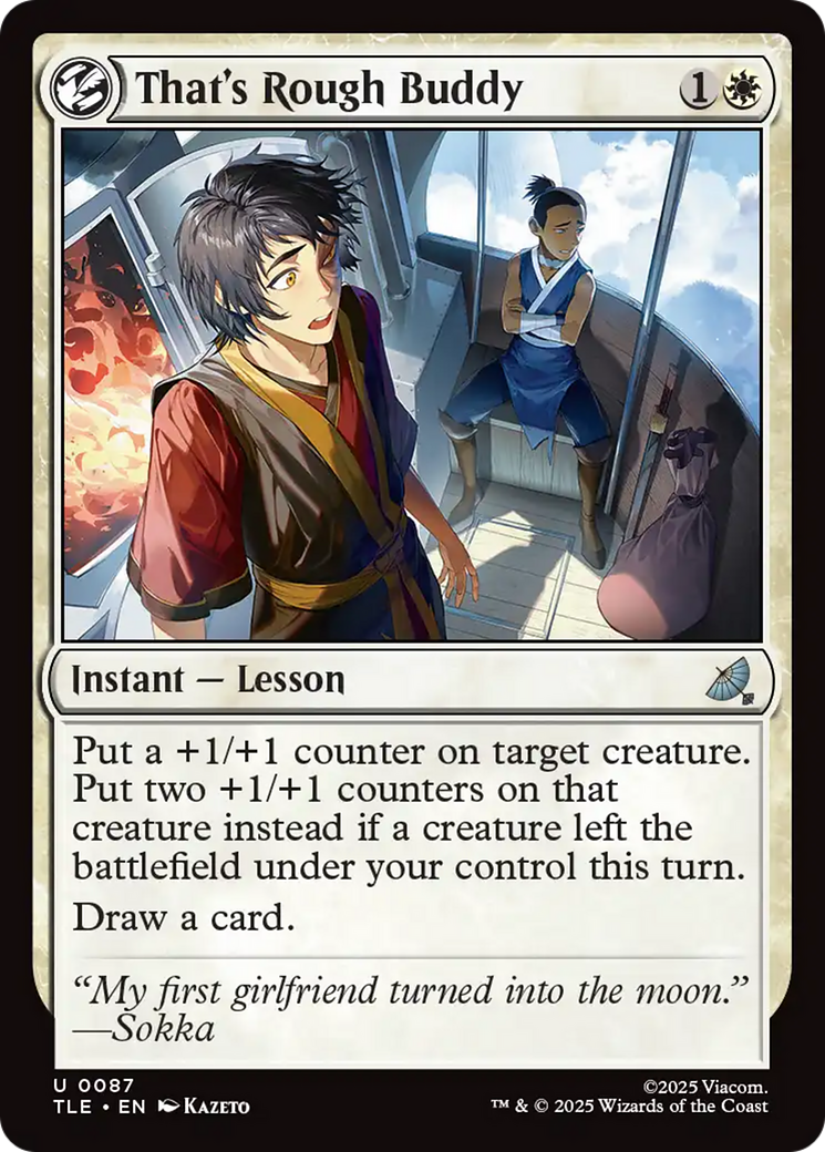 That's Rough Buddy [Avatar: The Last Airbender: Eternal-Legal] | Card Merchant Takapuna