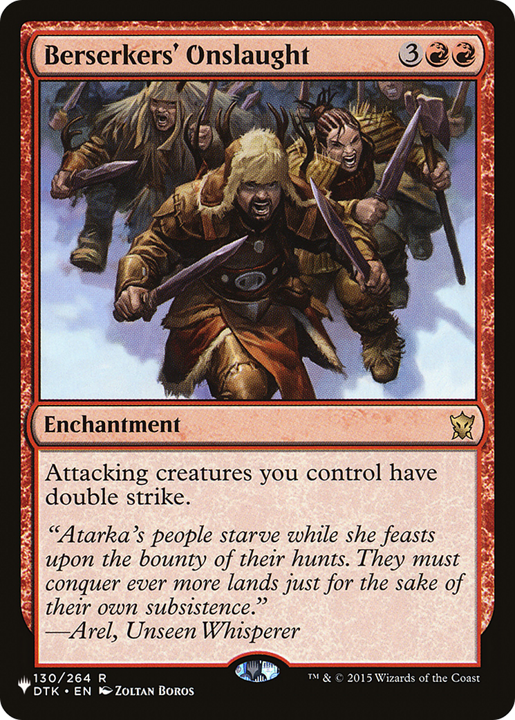 Berserkers' Onslaught [The List] | Card Merchant Takapuna