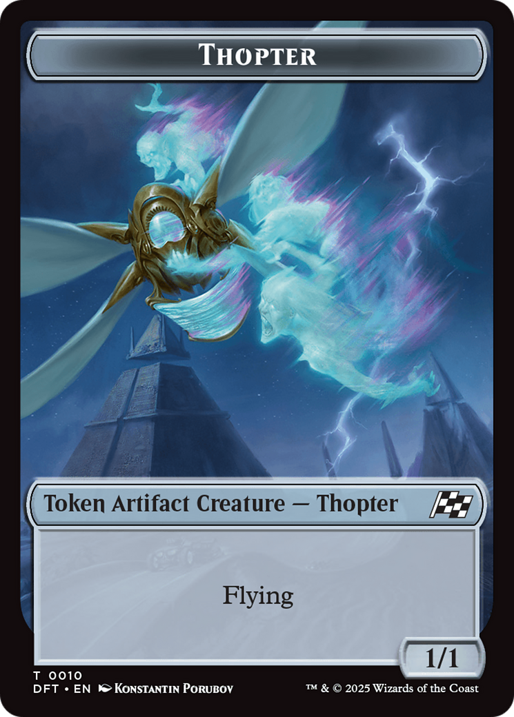 Cat // Thopter (0010) Double-Sided Token [Aetherdrift Tokens] | Card Merchant Takapuna