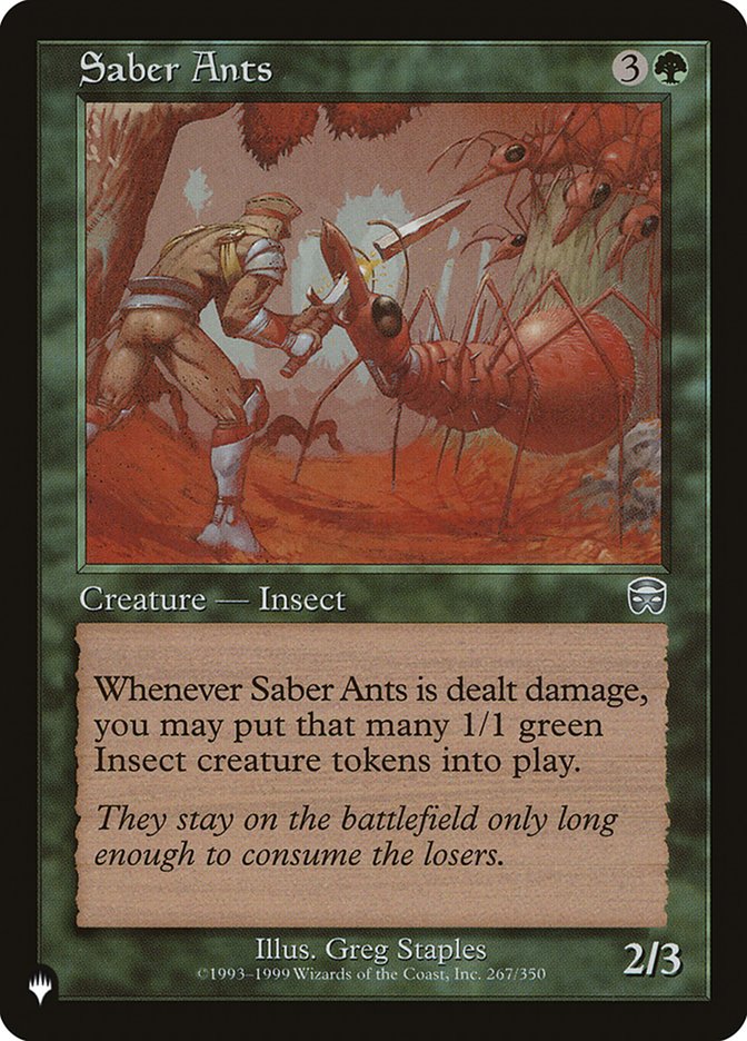 Saber Ants [The List] | Card Merchant Takapuna
