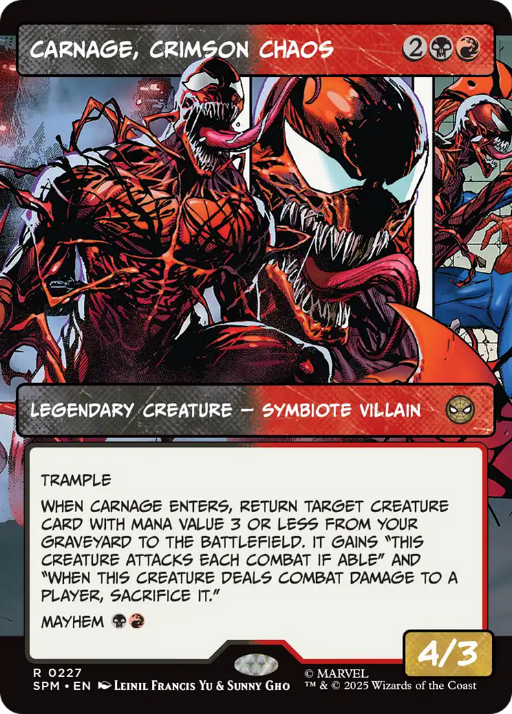 Carnage, Crimson Chaos (Borderless) [Marvel's Spider-Man] | Card Merchant Takapuna