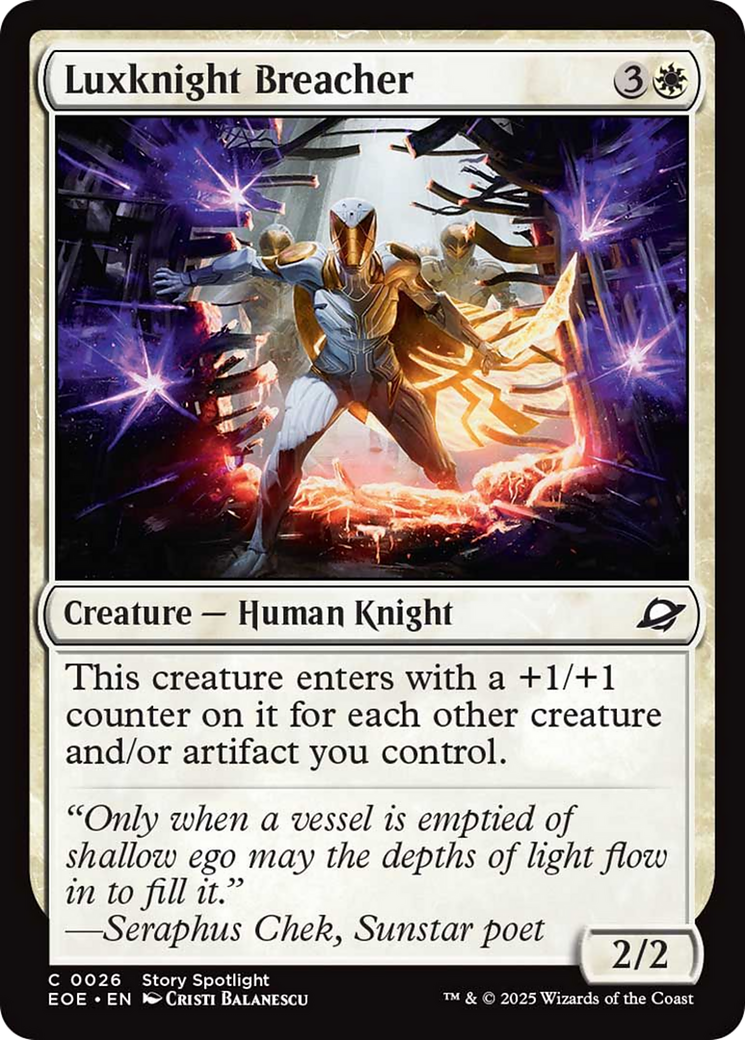 Luxknight Breacher [Edge of Eternities] | Card Merchant Takapuna