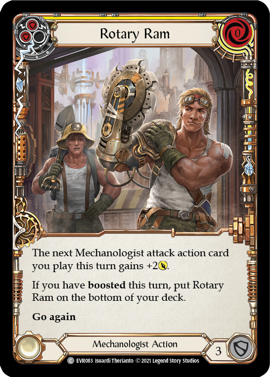 Rotary Ram (Yellow) [EVR083] (Everfest)  1st Edition Rainbow Foil | Card Merchant Takapuna