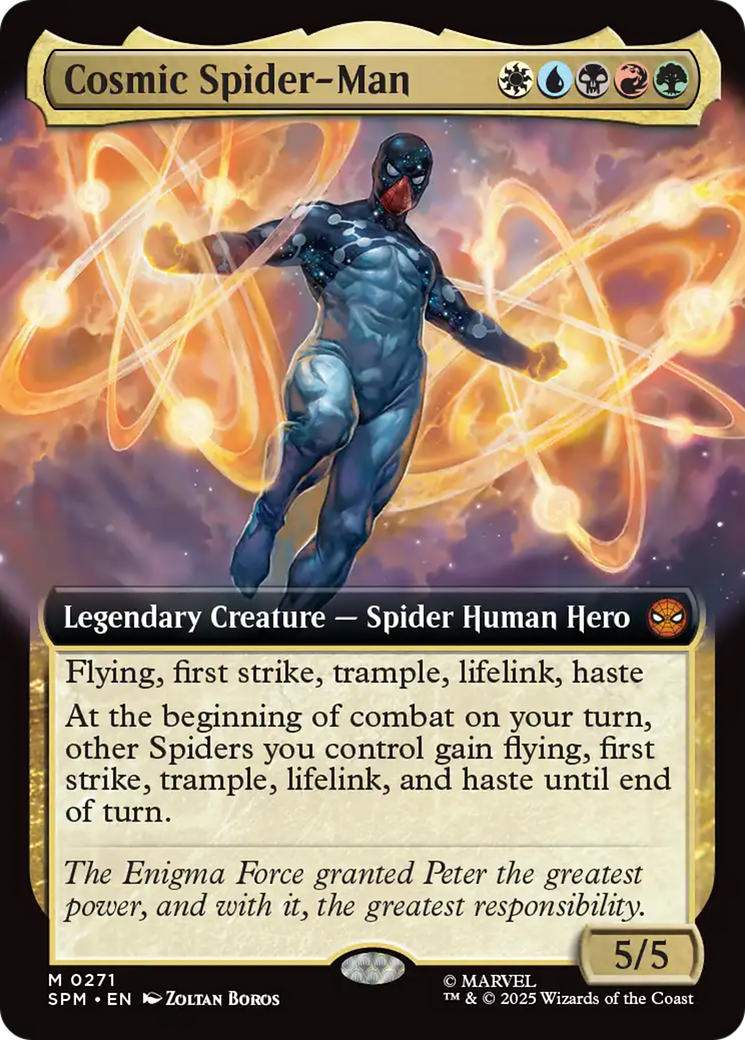 Cosmic Spider-Man (Extended Art) [Marvel's Spider-Man] | Card Merchant Takapuna
