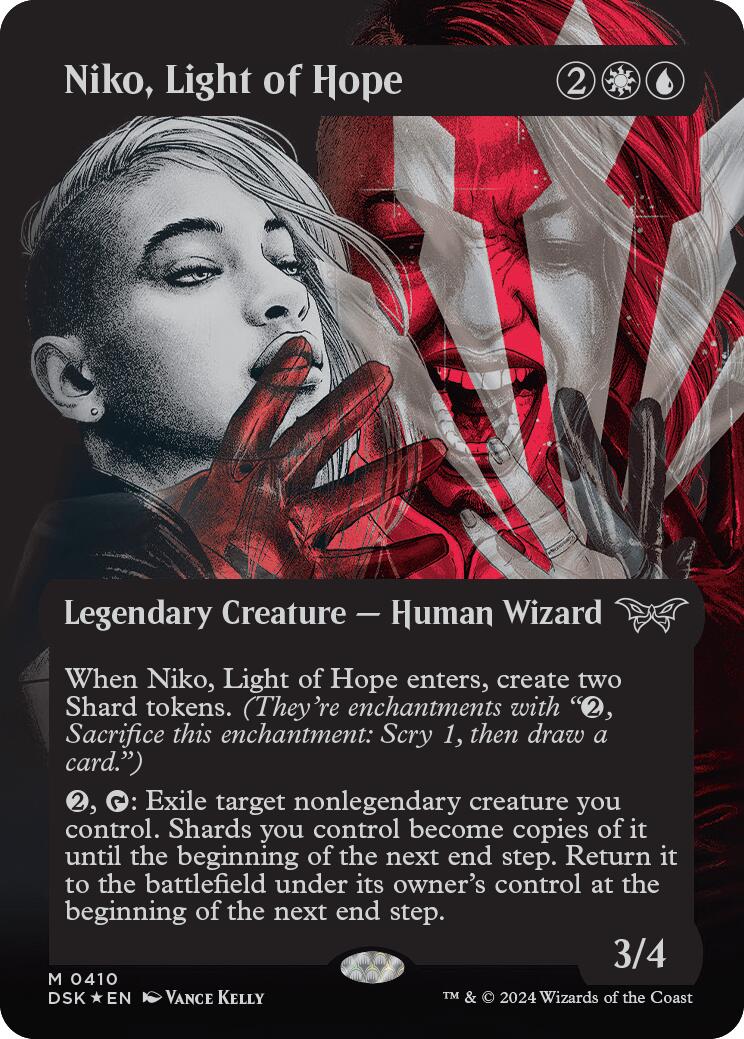 Niko, Light of Hope (Showcase) (Textured) [Duskmourn: House of Horror] | Card Merchant Takapuna