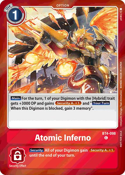 Atomic Inferno [BT4-098] (Event Pack 7) [Great Legend] | Card Merchant Takapuna
