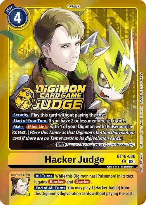 Hacker Judge [BT16-086] (Judge Pack 6) [Beginning Observer] | Card Merchant Takapuna