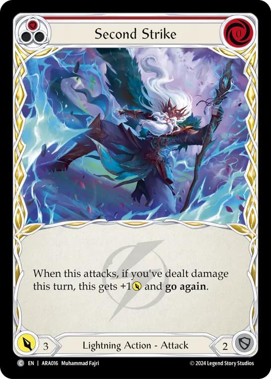 Second Strike (Red) [ARA016] (Rosetta Aurora Blitz Deck) | Card Merchant Takapuna