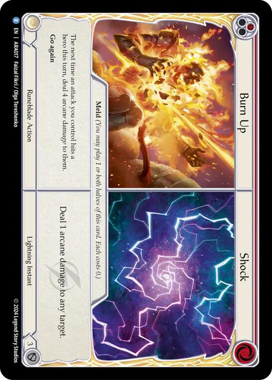 Burn Up // Shock [ARA017] (Rosetta Aurora Blitz Deck) | Card Merchant Takapuna
