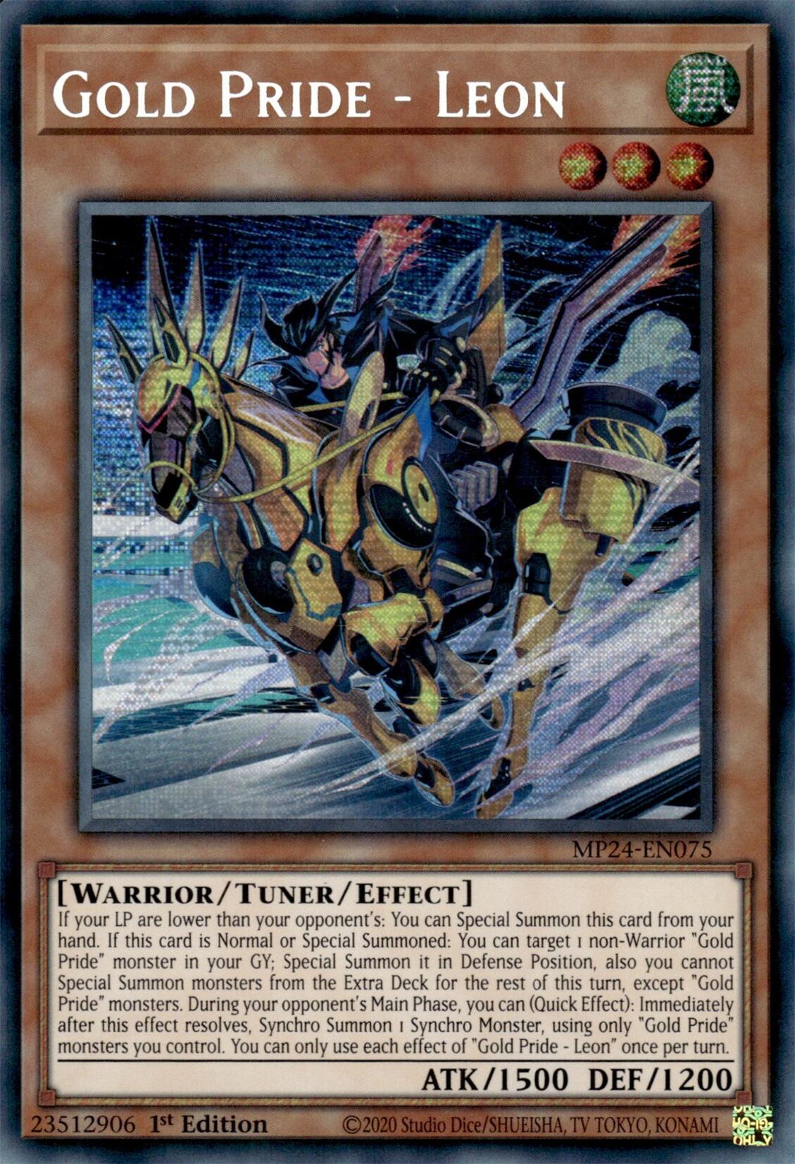 Gold Pride - Leon [MP24-EN075] Prismatic Secret Rare | Card Merchant Takapuna