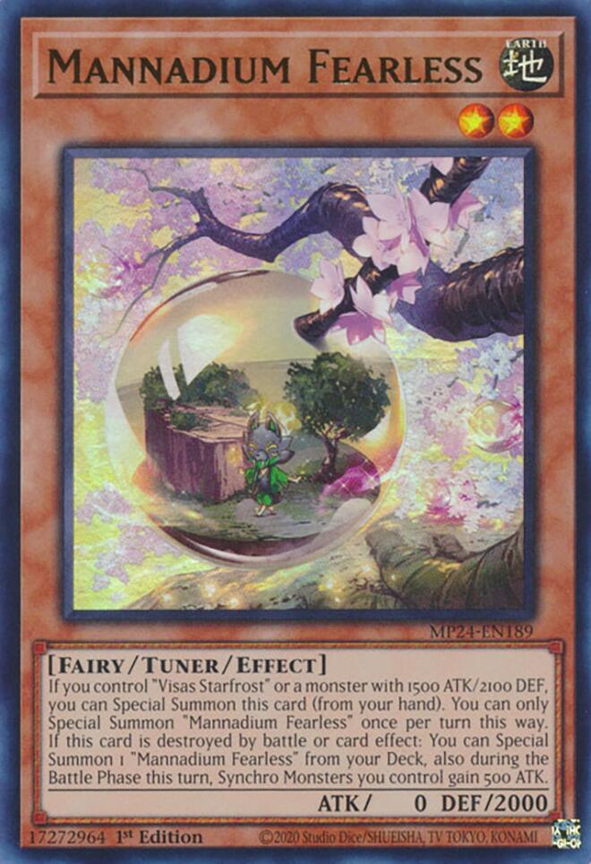 Mannadium Fearless [MP24-EN189] Ultra Rare | Card Merchant Takapuna