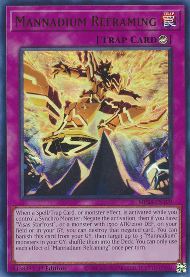 Mannadium Reframing [MP24-EN199] Ultra Rare | Card Merchant Takapuna