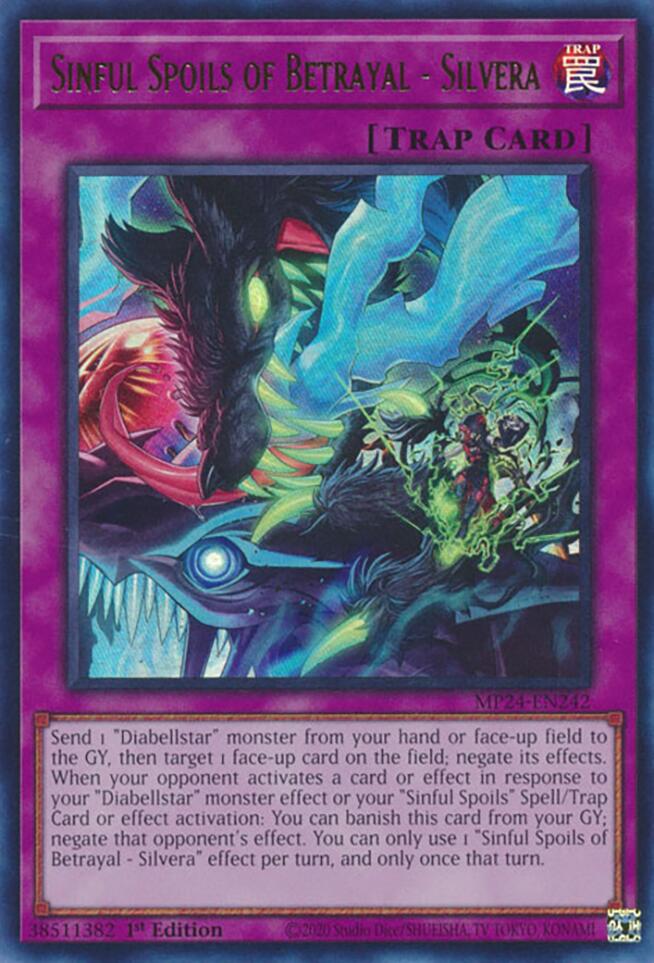Sinful Spoils of Betrayal - Silvera [MP24-EN242] Ultra Rare | Card Merchant Takapuna