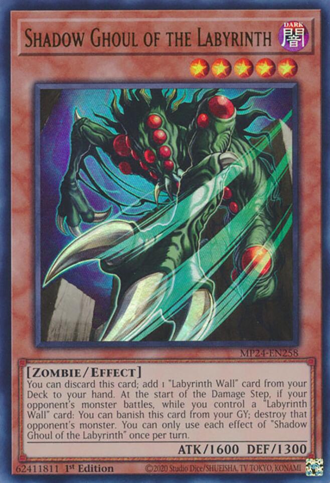 Shadow Ghoul of the Labyrinth [MP24-EN258] Ultra Rare | Card Merchant Takapuna