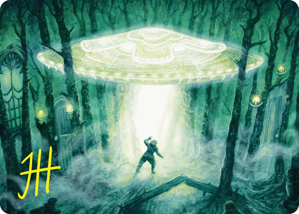 Unidentified Hovership Art Card (Gold-Stamped Signature) [Duskmourn: House of Horror Art Series] | Card Merchant Takapuna