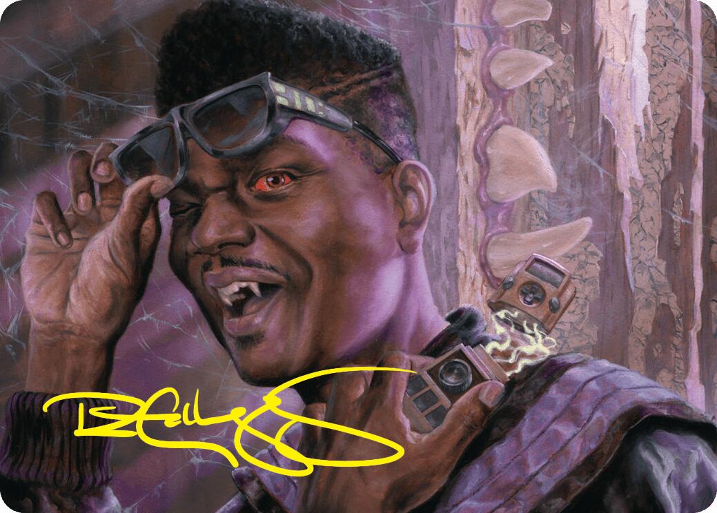 Dashing Bloodsucker Art Card (Gold-Stamped Signature) [Duskmourn: House of Horror Art Series] | Card Merchant Takapuna