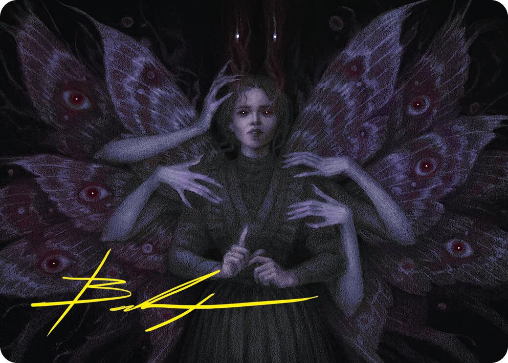 Demonic Counsel Art Card (7/54) (Gold-Stamped Signature) [Duskmourn: House of Horror Art Series] | Card Merchant Takapuna