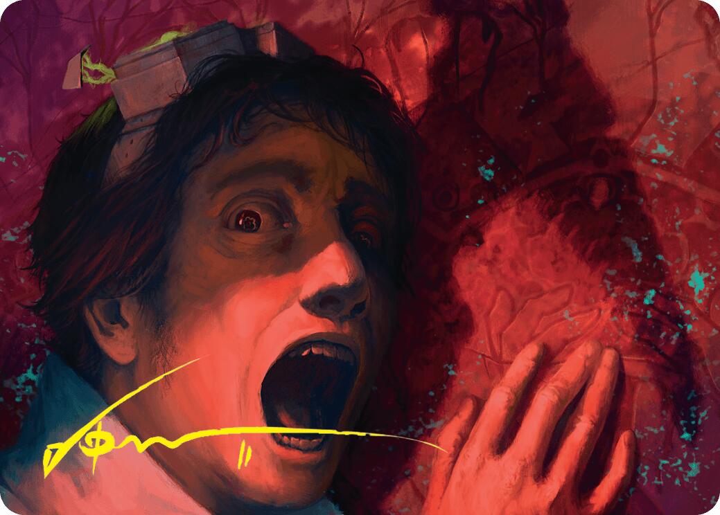 Murder Art Card (Gold-Stamped Signature) [Duskmourn: House of Horror Art Series] | Card Merchant Takapuna