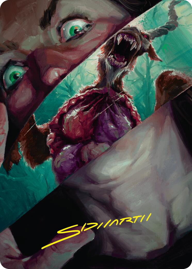 Hauntwoods Shrieker Art Card (Gold-Stamped Signature) [Duskmourn: House of Horror Art Series] | Card Merchant Takapuna