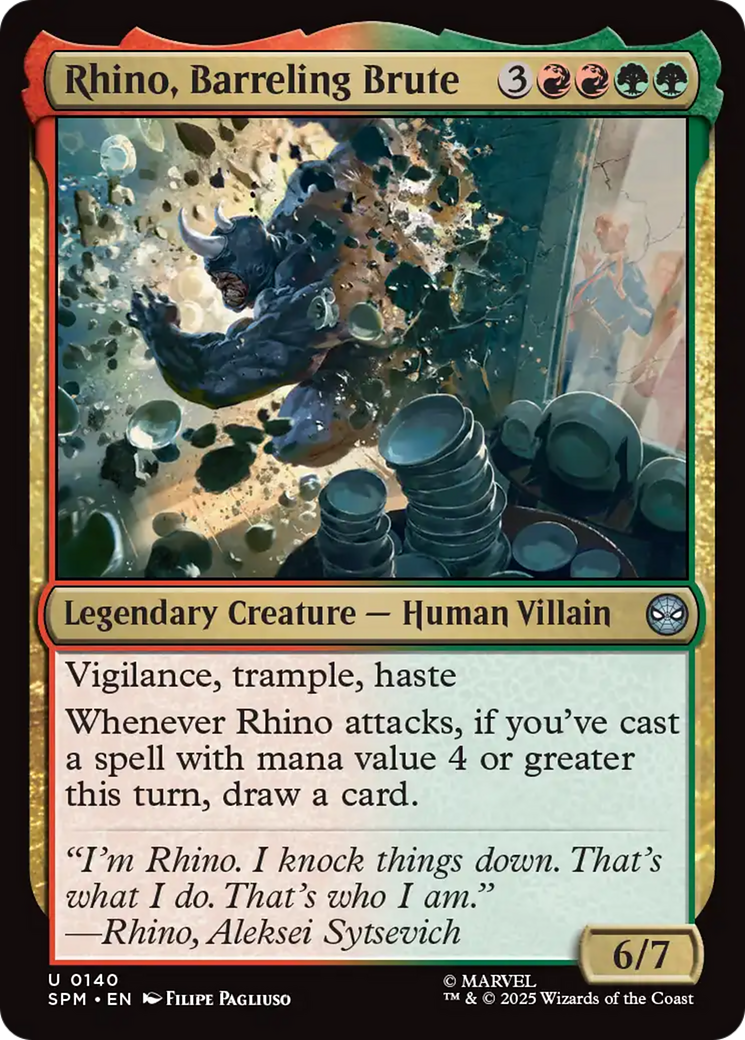 Rhino, Barreling Brute [Marvel's Spider-Man] | Card Merchant Takapuna