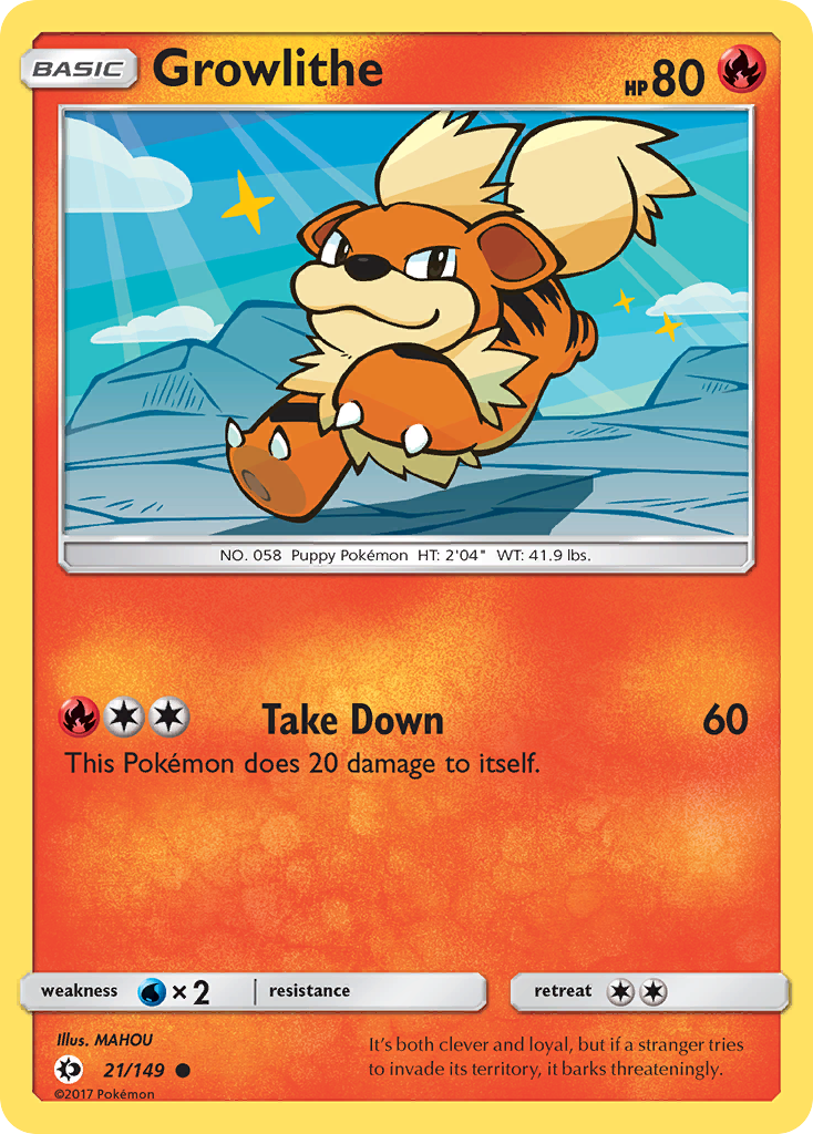 Growlithe (21/149) [Sun & Moon: Base Set] | Card Merchant Takapuna