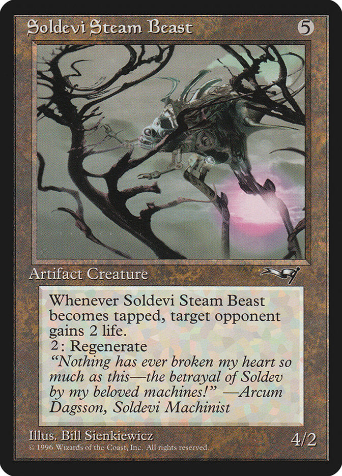 Soldevi Steam Beast (Purple Light Background) [Alliances] | Card Merchant Takapuna