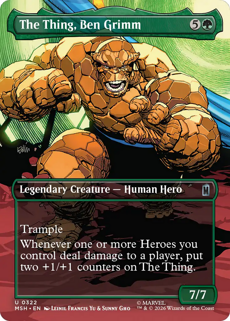 The Thing, Ben Grimm (Borderless) [Marvel Super Heroes] | Card Merchant Takapuna