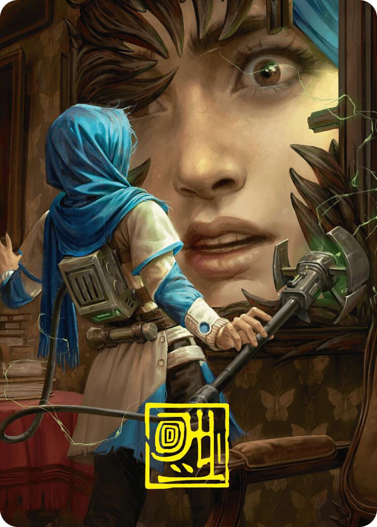 Reality Is Mine to Control Art Card (Gold-Stamped Signature) [Duskmourn: House of Horror Art Series] | Card Merchant Takapuna