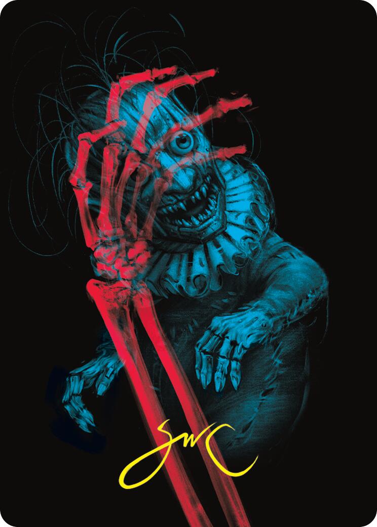 Marvin, Murderous Mimic Art Card (Gold-Stamped Signature) [Duskmourn: House of Horror Art Series] | Card Merchant Takapuna