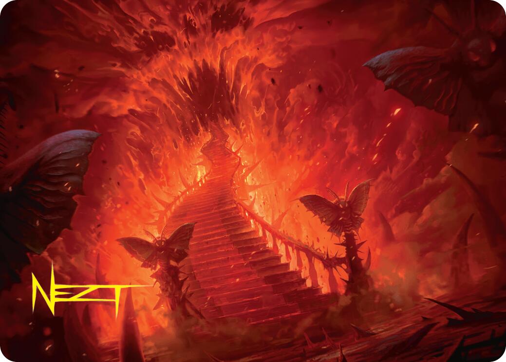 Mountain Art Card (Gold-Stamped Signature) [Duskmourn: House of Horror Art Series] | Card Merchant Takapuna