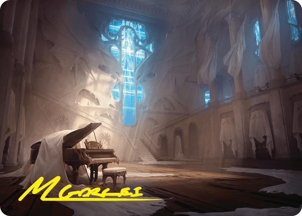 Plains Art Card (Gold-Stamped Signature) [Duskmourn: House of Horror Art Series] | Card Merchant Takapuna