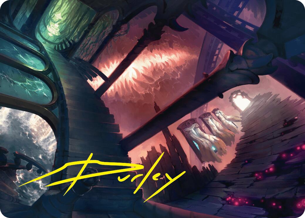 Terramorphic Expanse Art Card (Gold-Stamped Signature) [Duskmourn: House of Horror Art Series] | Card Merchant Takapuna