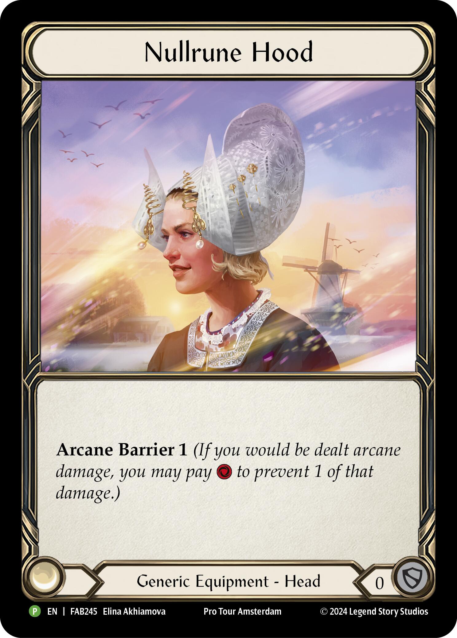 Nullrune Hood (Cold Foil) [FAB245] (Promo)  Rainbow Foil | Card Merchant Takapuna