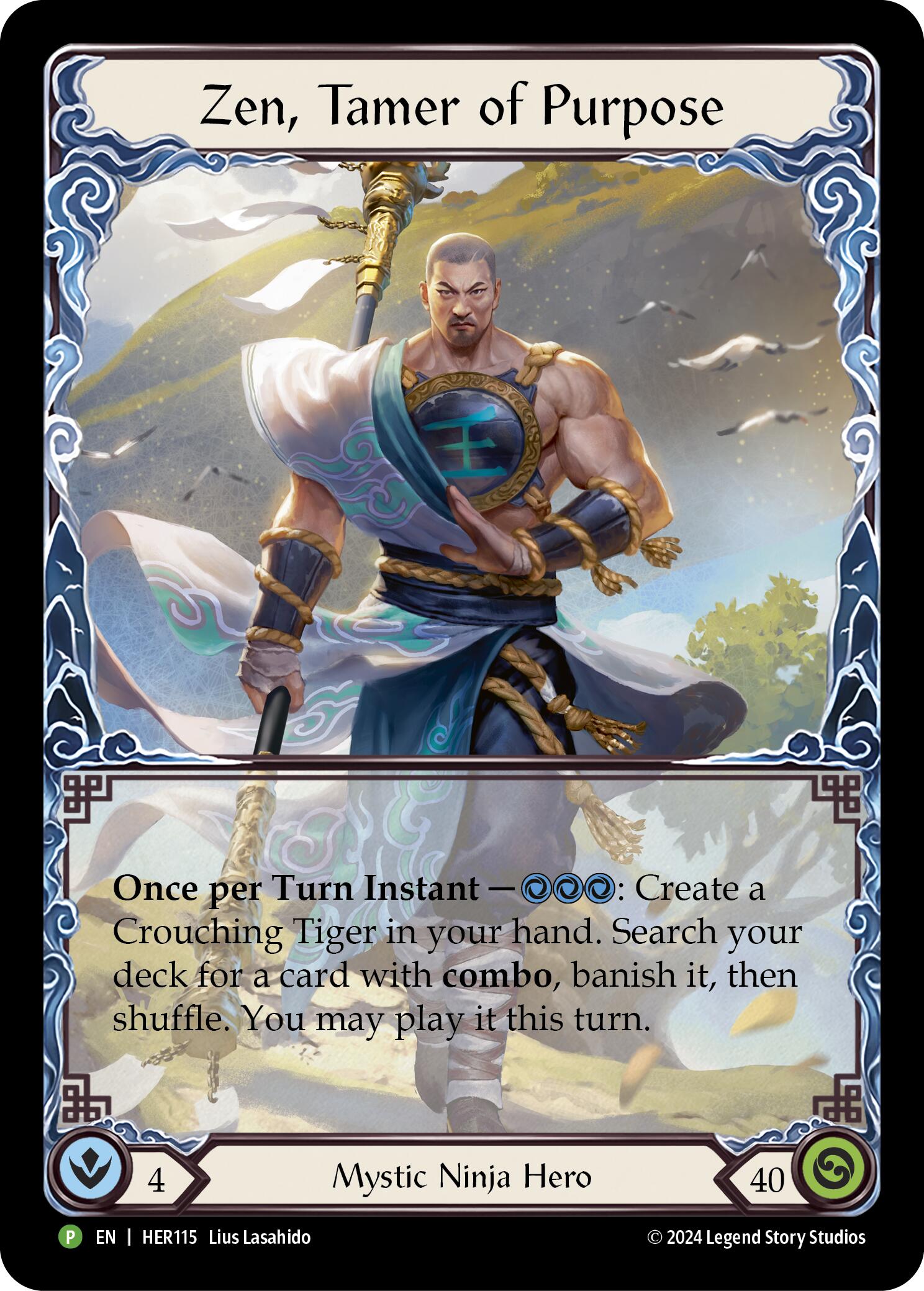 Zen, Tamer of Purpose (Cold Foil) [HER115] (Promo)  Rainbow Foil | Card Merchant Takapuna